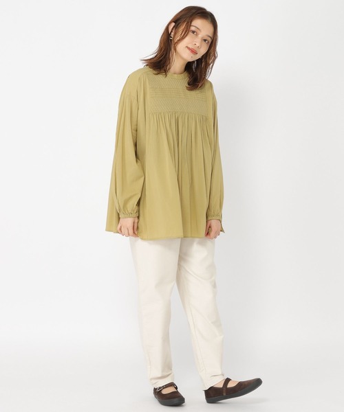 「studio CLIP」 長袖チュニック FREE イエロー レディース_画像8