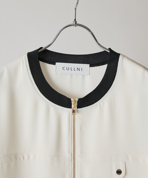 tシャツ 「CULLNI exclusive for Lui's」ハーフジップバイカラークルーネックTシャツ メンズの画像