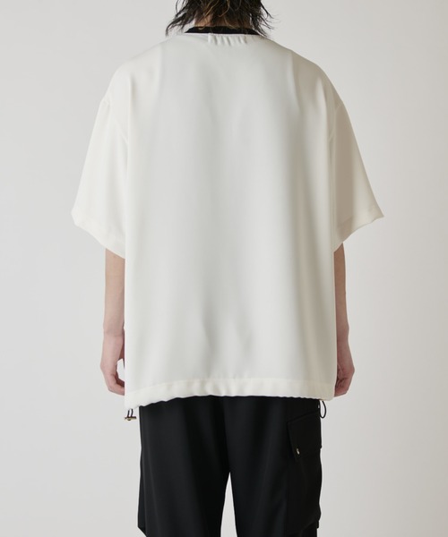 tシャツ 「CULLNI exclusive for Lui's」ハーフジップバイカラークルーネックTシャツ メンズの画像