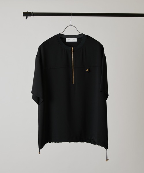 tシャツ 「CULLNI exclusive for Lui's」ハーフジップバイカラークルーネックTシャツ メンズの画像