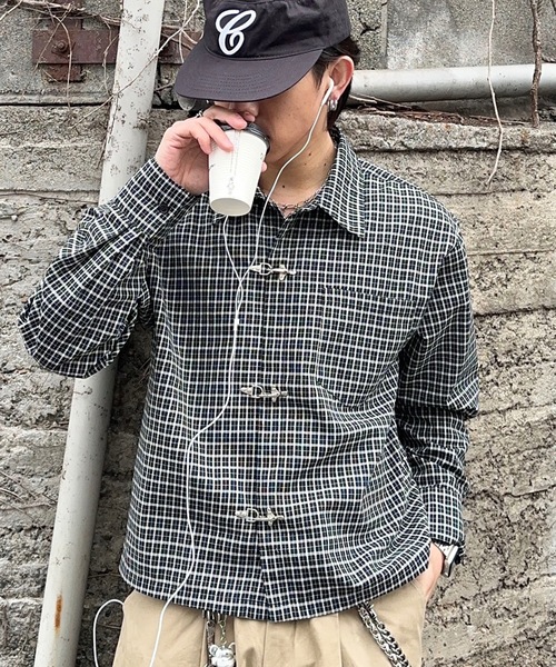MandO（エムオー） シャツ ファイヤーマンバックルチェックシャツ