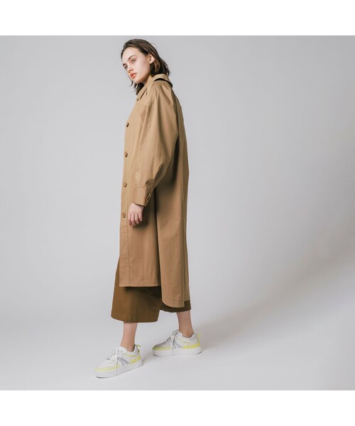 「LACOSTE」 ステンカラーコート 38 ライトベージュ レディース_画像4
