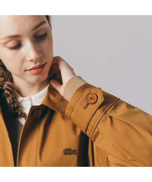 「LACOSTE」 ステンカラーコート 38 ライトベージュ レディース_画像9