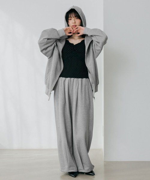 UVカットフーディパーカー　UVカットスウェットワイドパンツ Heather（ヘザー） パーカー 「UVカットなのに、ちゃんとあざとい