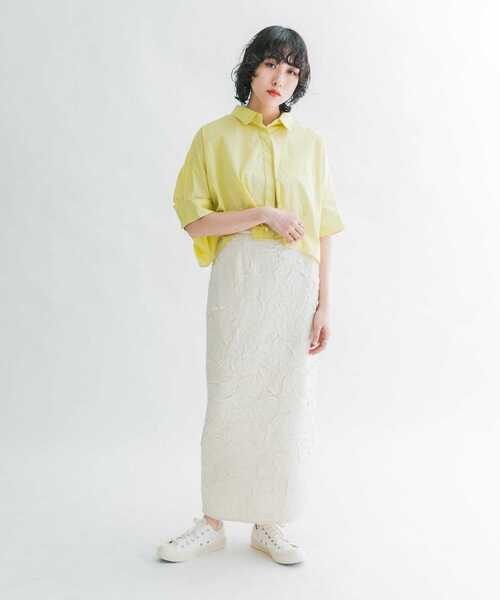 「KBF」 半袖シャツ ONE ラベンダー レディース_画像8
