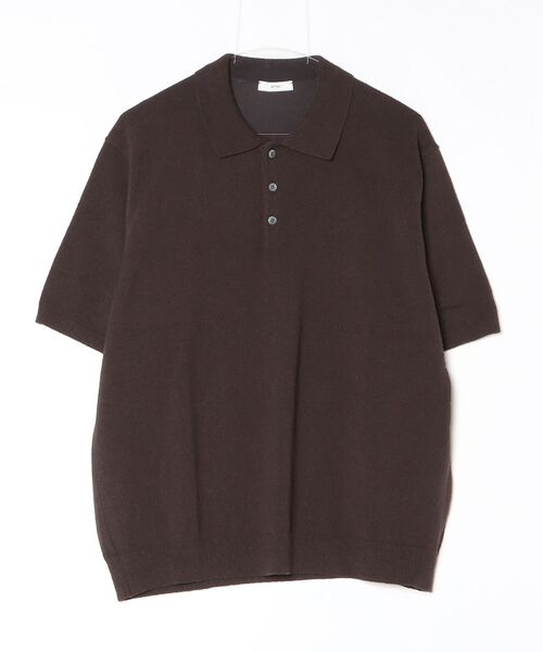 ATON（エイトン） ポロシャツ COTTON WASHI BOUCLE HALF SLEEVE POLO