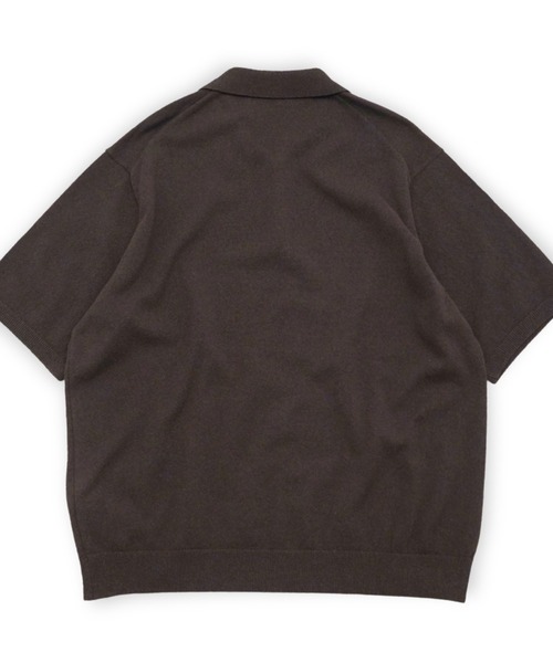 ポロシャツ 「ATON」 COTTON WASHI BOUCLE HALF SLEEVE POLO SWEATER メンズ レディースの画像