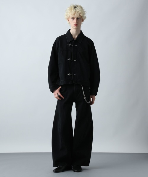 「HARE」 デニムパンツ MEDIUM グレー メンズの画像