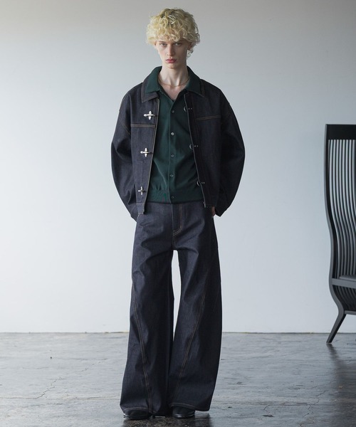 「HARE」 デニムパンツ MEDIUM グレー メンズの画像