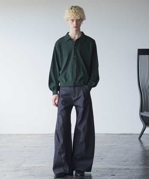 「HARE」 デニムパンツ MEDIUM グレー メンズの画像