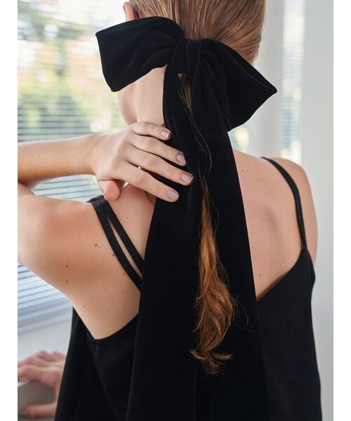 ヘアクリップ 「ELENDEEK×jardin des cheveux」リボンバレッタの画像