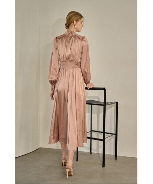 ERADIE（エラディエ） ワンピース Satin Stand-Neck Long Dress
