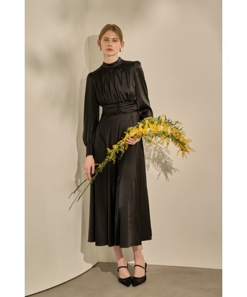 ERADIE（エラディエ） ワンピース Satin Stand-Neck Long Dress
