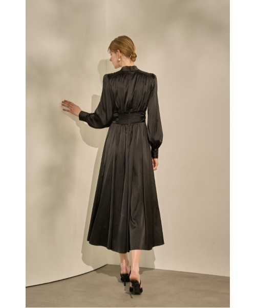 ERADIE（エラディエ） ワンピース Satin Stand-Neck Long Dress