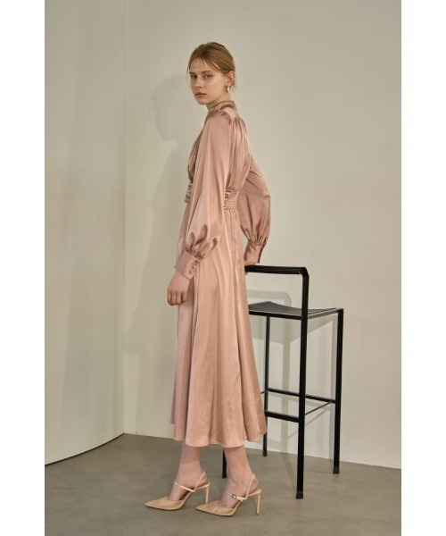 ERADIE（エラディエ） ワンピース Satin Stand-Neck Long Dress