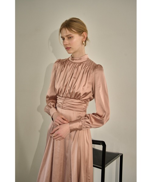 ERADIE（エラディエ） ワンピース Satin Stand-Neck Long Dress