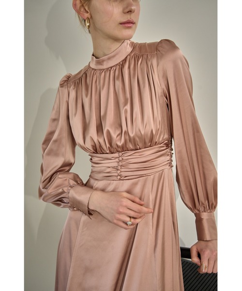 ERADIE（エラディエ） ワンピース Satin Stand-Neck Long Dress 