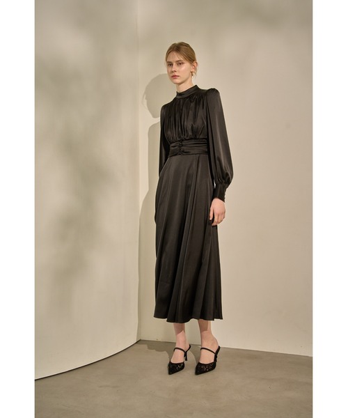 ERADIE（エラディエ） ワンピース Satin Stand-Neck Long Dress