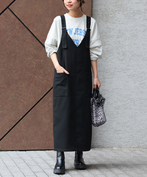 「JOURNAL STANDARD relume」 サロペットスカート 36 グレー レディースの画像