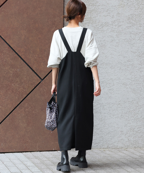「JOURNAL STANDARD relume」 サロペットスカート 36 グレー レディースの画像