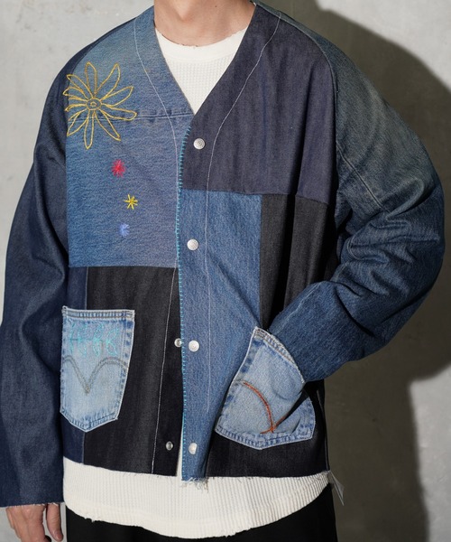 エンジニアリメイクデニムジャケット THRIFTY LOOK デニムジャケット gジャン THRIFTY LOOK / スリフティー