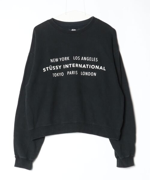 STUSSY（ステューシー） スウェットカットソー M ブラック レディース 