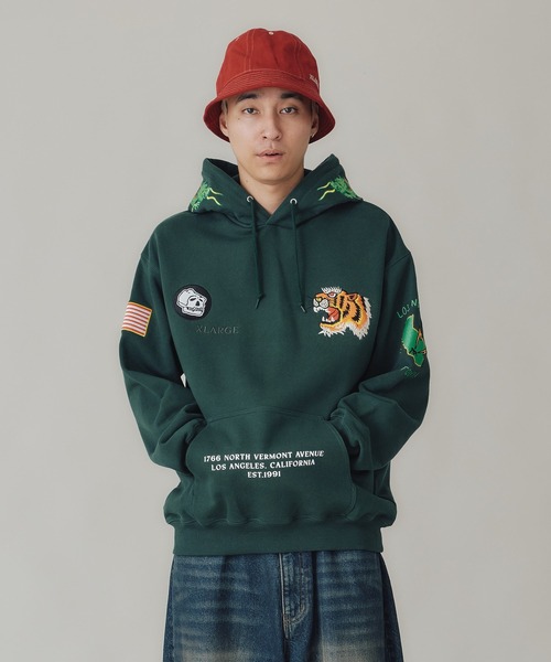 「XLARGE」 プルオーバーパーカー L ブラック メンズ_画像2