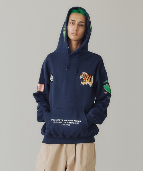 「XLARGE」 プルオーバーパーカー L ブラック メンズ_画像6