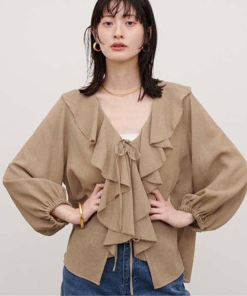 melange harajuku フリルブラウス LARUTA（ラルータ） ブラウス シャツ 「LARUTA」「WEB限定
