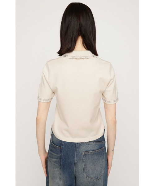 ニット セーター STICH COMPACT KNIT TOPS ステッチコンパクトニットトップス 春服 夏服 レディースの画像
