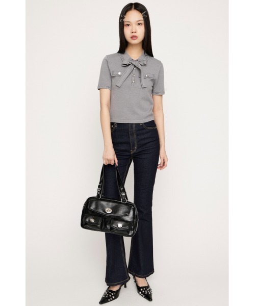ニット セーター STICH COMPACT KNIT TOPS ステッチコンパクトニットトップス 春服 夏服 レディースの画像