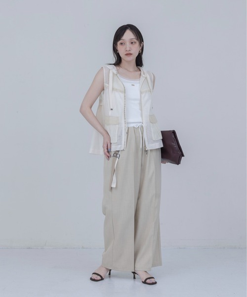 Eimee Law（エイミーロウ） ワイドパンツ スラックス パンツ テープ