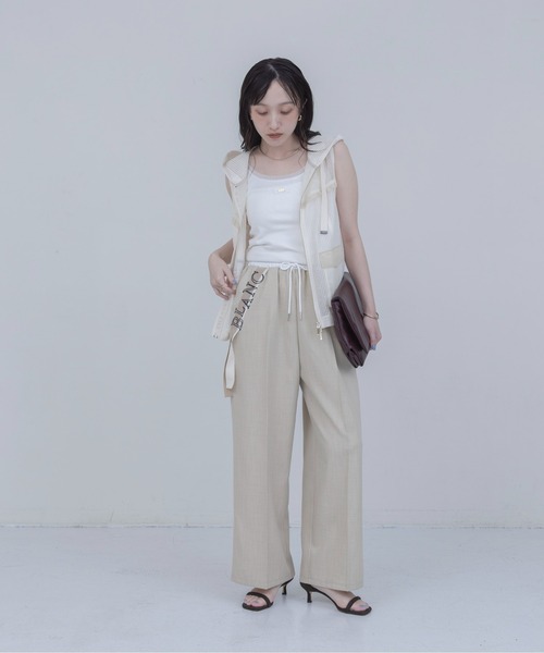 Eimee Law（エイミーロウ） ワイドパンツ スラックス パンツ テープ