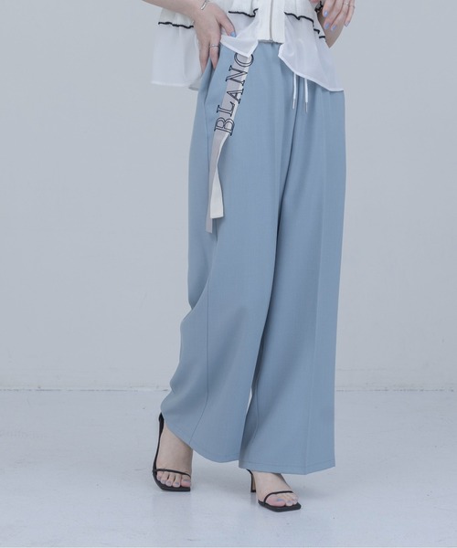 Eimee Law（エイミーロウ） ワイドパンツ スラックス パンツ テープ