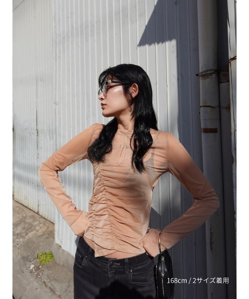 TAJEN：T ブラウス シャツ 「TAJEN:T」TULLE HALTERNECK TOPS/チュール