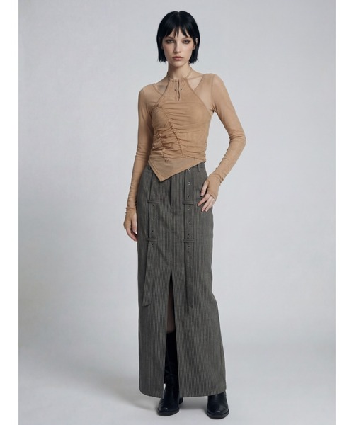 TAJEN：T ブラウス シャツ 「TAJEN:T」TULLE HALTERNECK TOPS/チュール