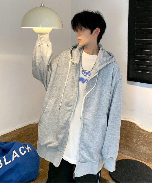 「neos」 ジップアップパーカー X-LARGE ブルー メンズ_画像4