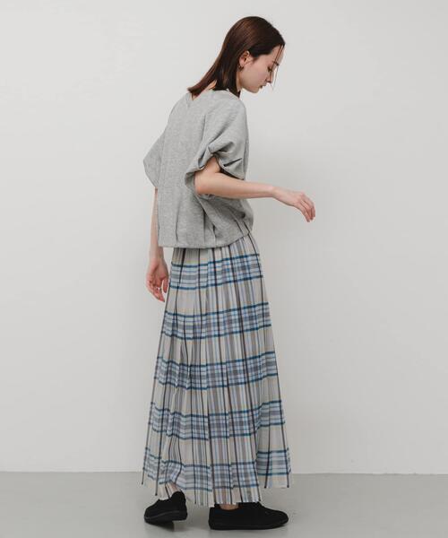 SENSE OF PLACE by URBAN RESEARCH スカート シアーチェックプリーツ