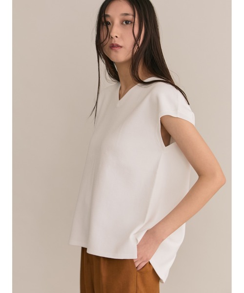 「TONAL」 ノースリーブニット 38 ネイビー レディース_画像4
