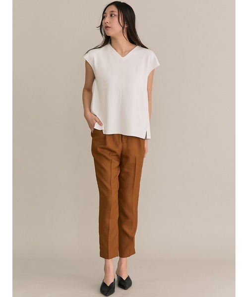 「TONAL」 ノースリーブニット 38 ネイビー レディース_画像6