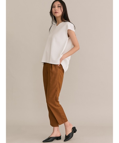 「TONAL」 ノースリーブニット 38 ネイビー レディース_画像7