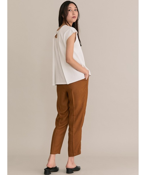 「TONAL」 ノースリーブニット 38 ネイビー レディース_画像8