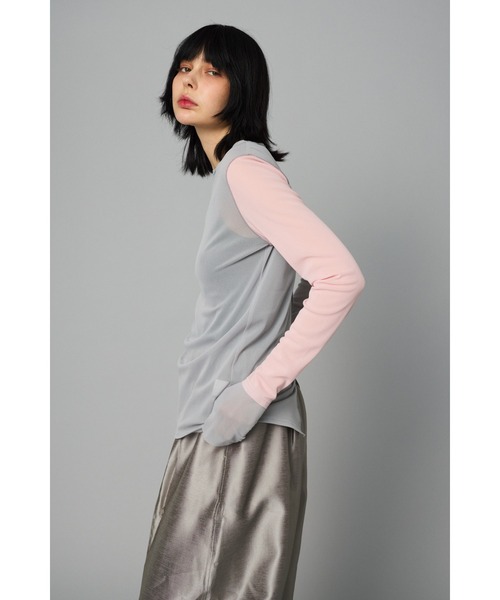 「HeRIN.CYE」 長袖カットソー FREE レッド レディース_画像4