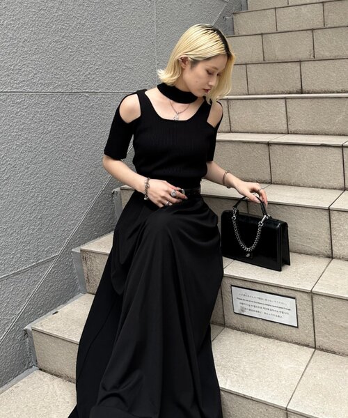 「Lui's」 ロングスカート FREE ブラック レディース_画像5