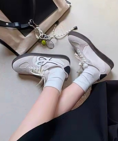 「Port」 ローカットスニーカー M ネイビー レディース_画像6