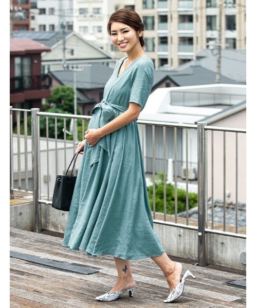 大人も着やすいシンプルファッション マタニティ マチスカートロングワンピース Wantannas Go Id