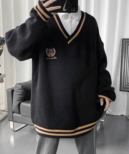 さいませ ニット V-Neck Knit Sweater WO21W3TP14 ZOZOTOWN PayPayモール店 - 通販 - PayPayモール School ラインカラ
