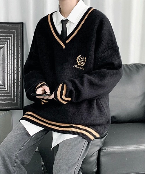 さいませ ニット V-Neck Knit Sweater WO21W3TP14 ZOZOTOWN PayPayモール店 - 通販 - PayPayモール School ラインカラ