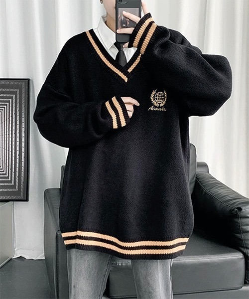 さいませ ニット V-Neck Knit Sweater WO21W3TP14 ZOZOTOWN PayPayモール店 - 通販 - PayPayモール School ラインカラ