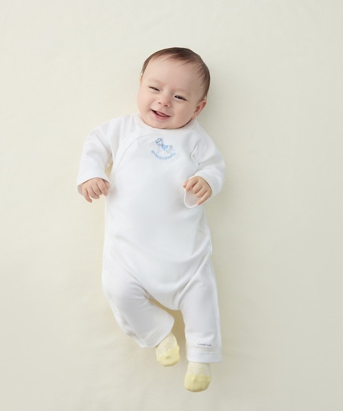 Combi mini ベビー服 ロンパース おうちラップクラッチ（もくば